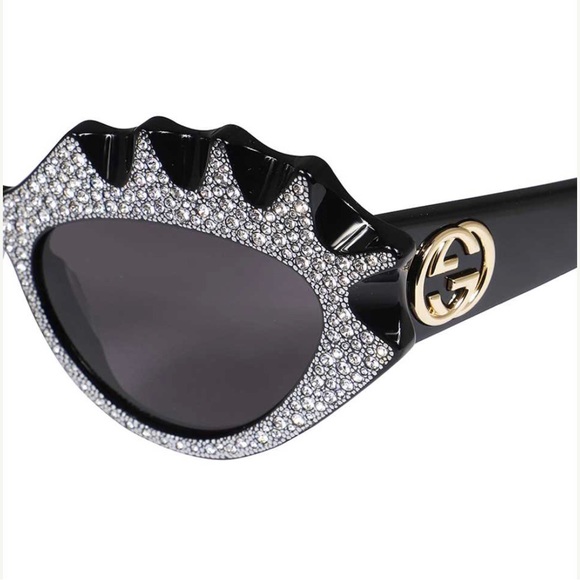 Gucci GG0781S 003 CRYSTALS CAT-EYE FRAME Sunglasses - Picture 5 of 17